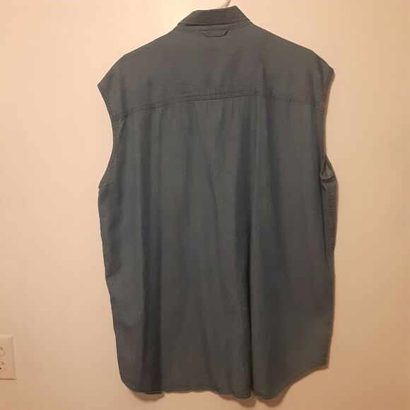 Florida Gators Adult Mens XL Blue Denim Sleevless Button Up Shirt NCAA - Picture 6 of 8